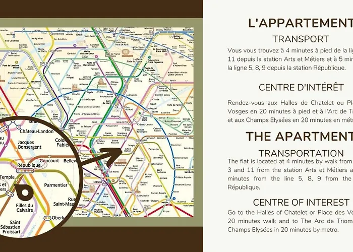 41.Typical Parisian Flat#4Pers#Le Marais#Beaubourg
