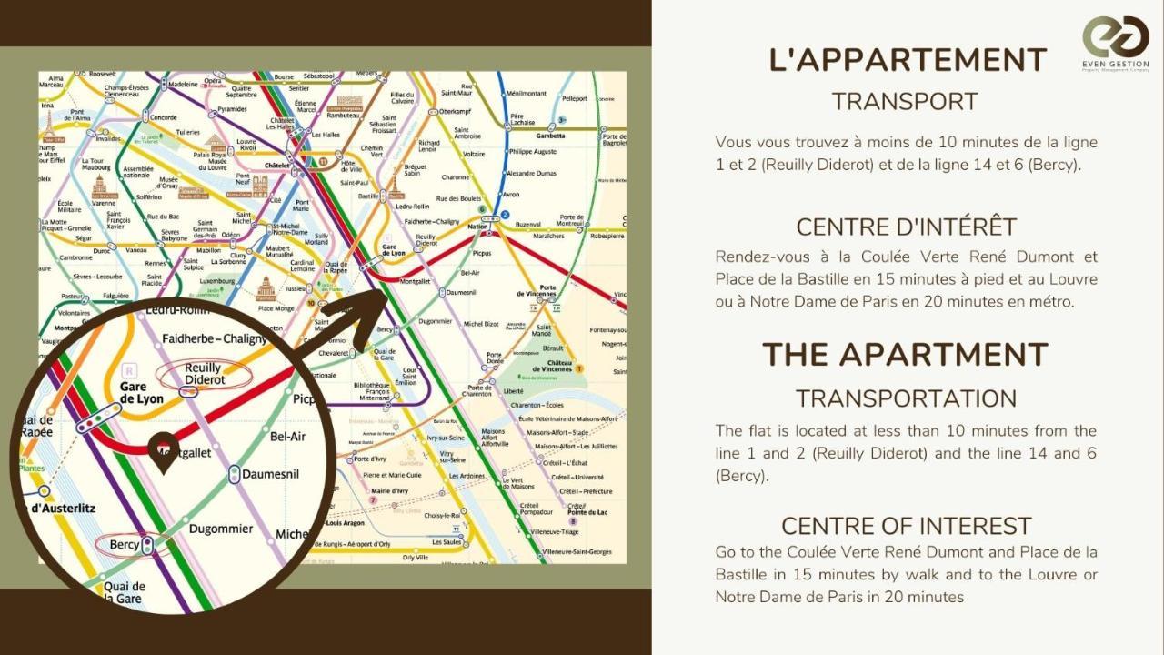 Apartment Appart 4pers #daumesnil#gare De Lyon#accor Arena