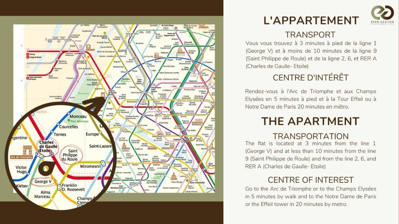 0#studio 2pers#champs Elysees#arc De Triomphe Apartment *
