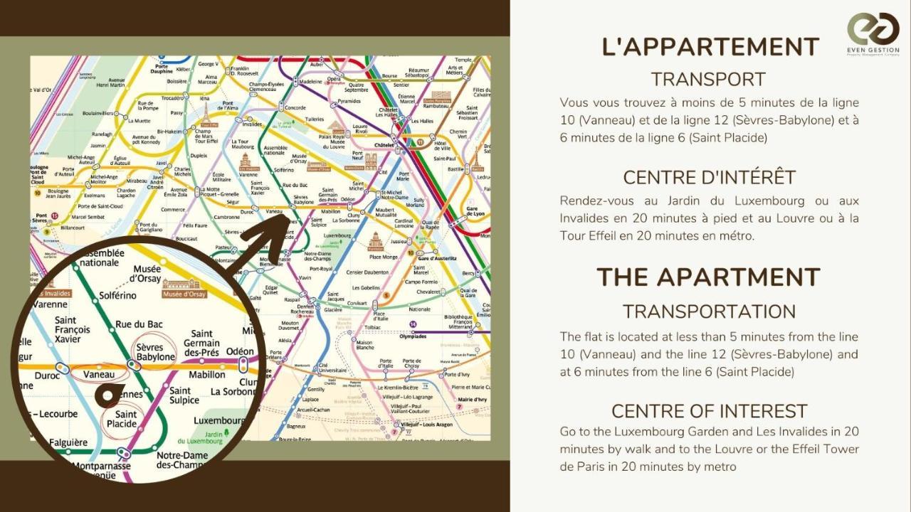 Appartement 0.appart 4pers#jardin Luxembourg#necker *