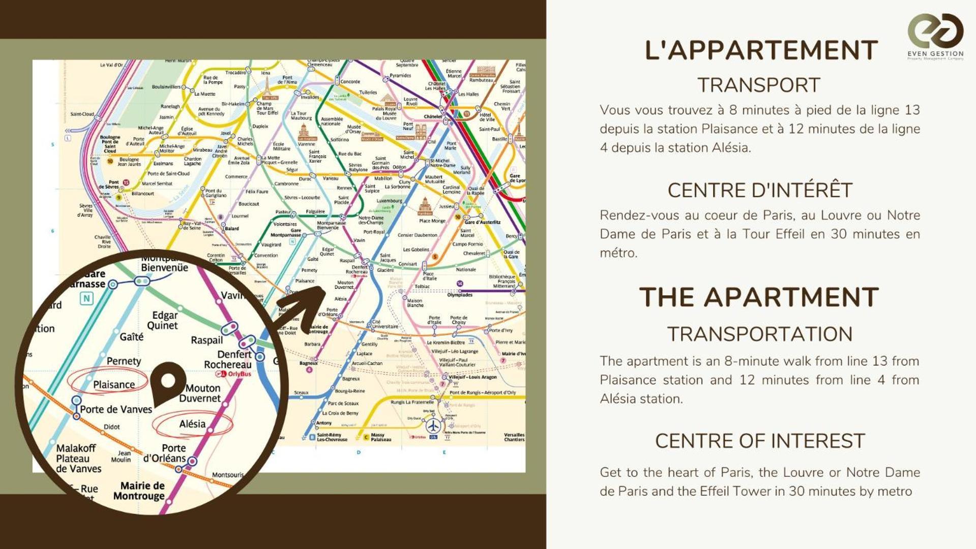 Apartment 1 Bedroom # 14 # Alesia Paris