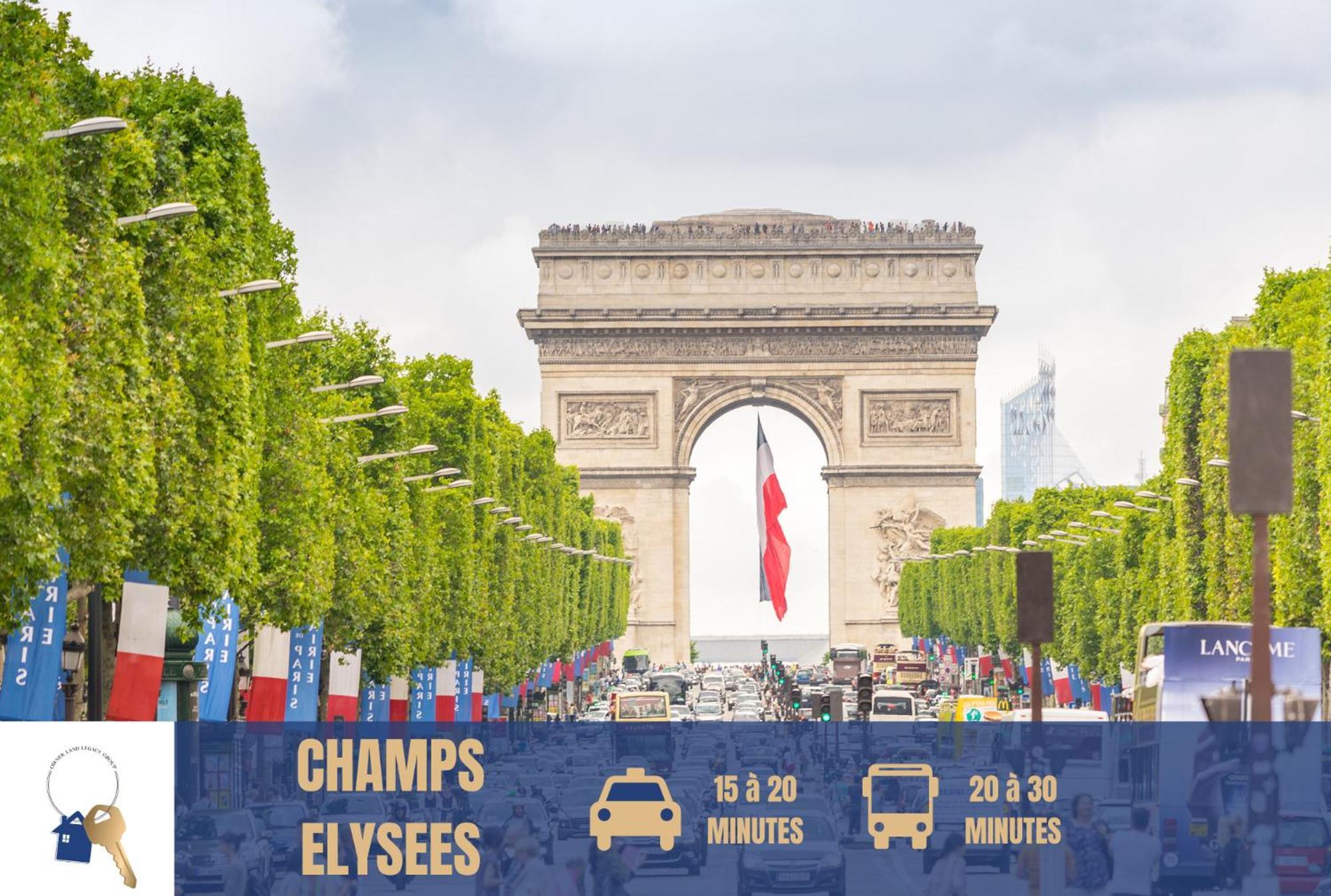 Séjour chez l'habitant Lit Double Et Salon Avec Canape-lit A 10 Minutes Des Champs Elysees *