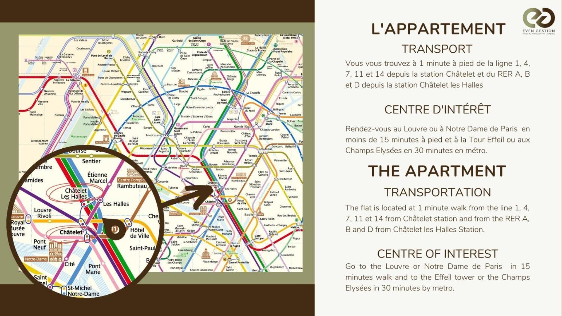 3 Chambres#chatelet#best Place * Paris