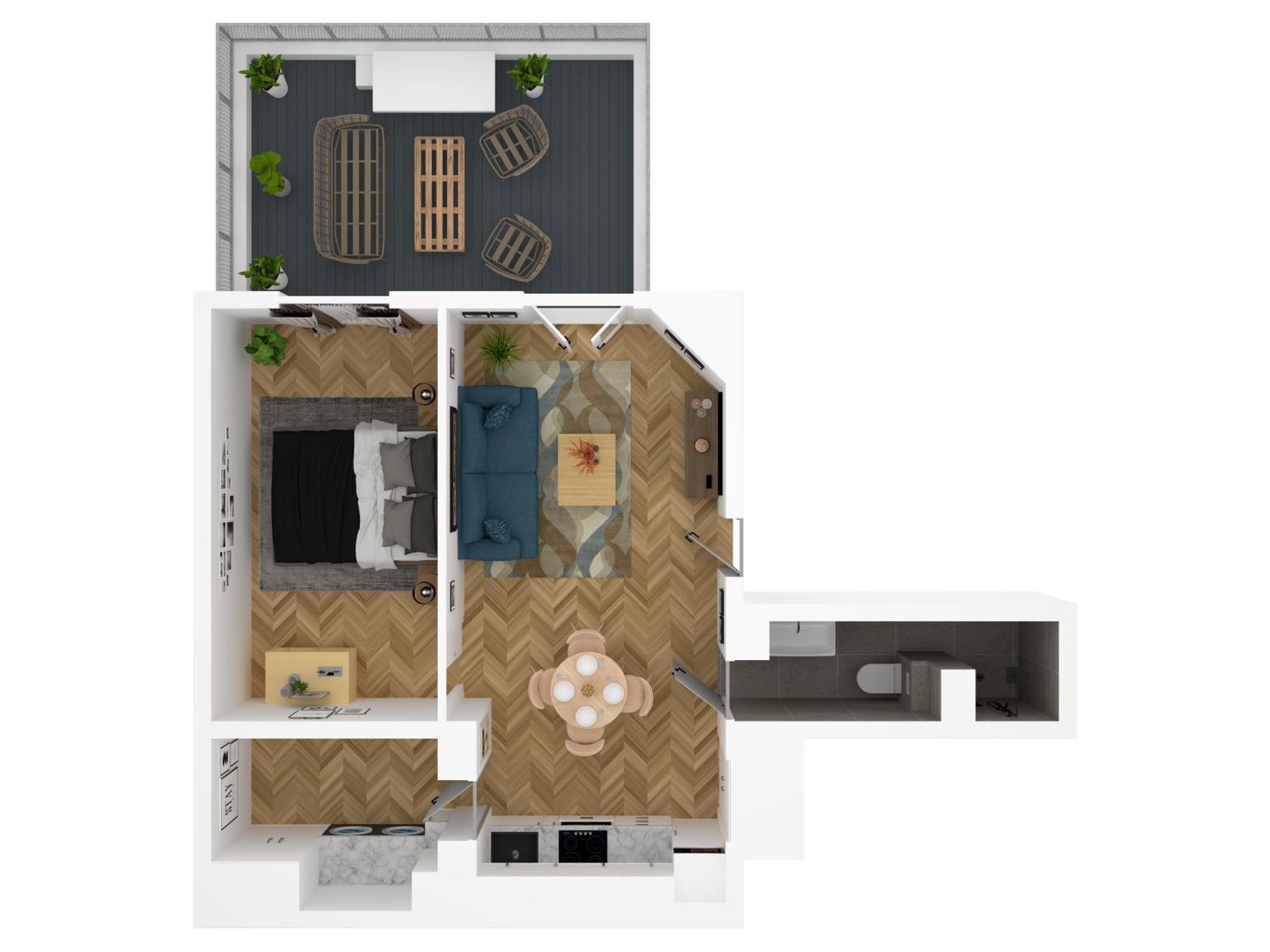 Appartement Bellesfeuilles - Terrasse *