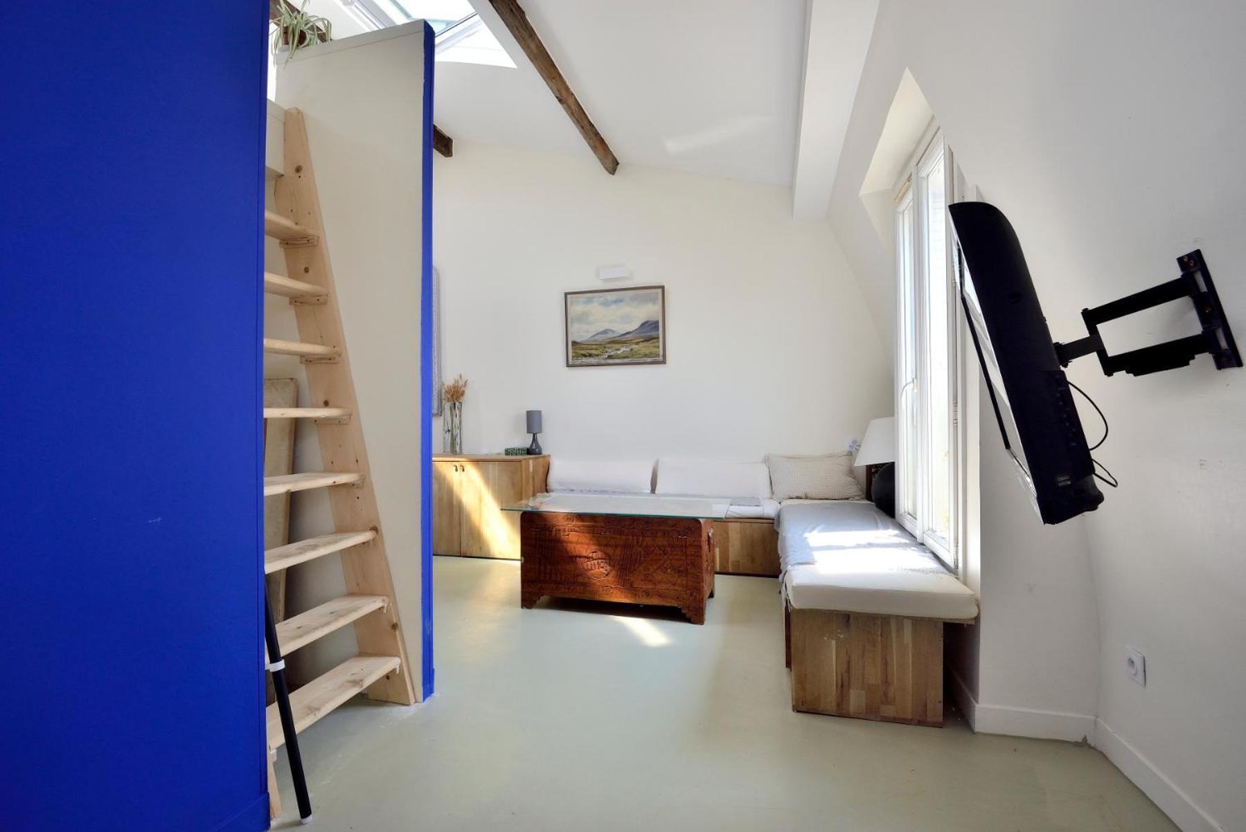 Apartment Stylish Attic Conversion Paris