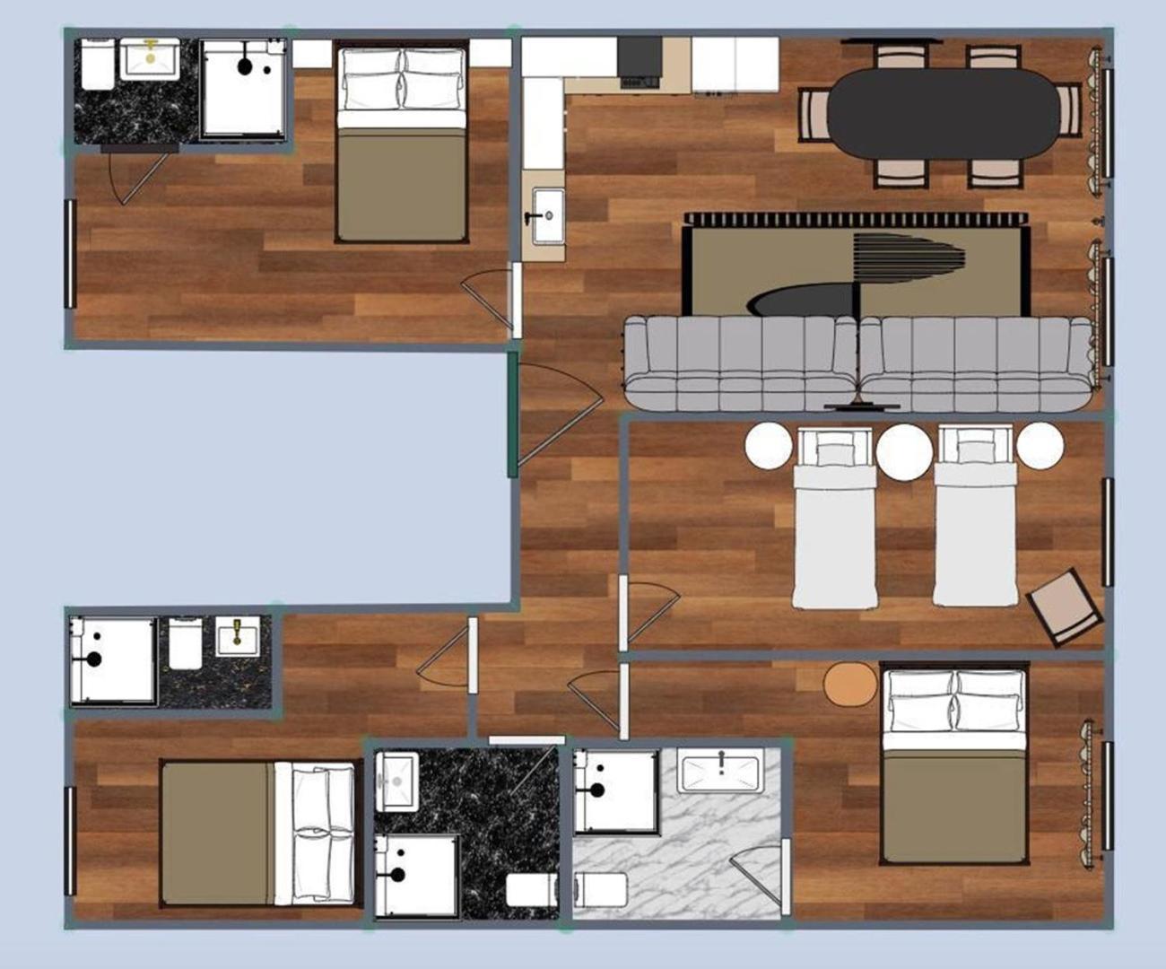 Apartment Urban Flat 188 - Sublime 4 Bedroom In