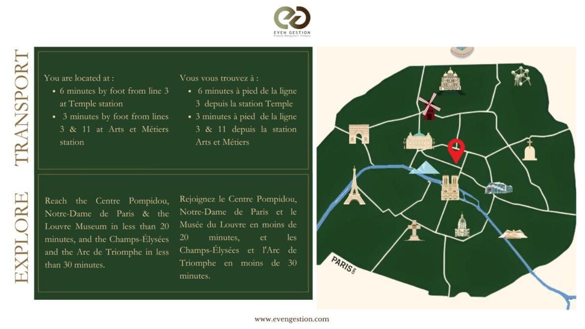 A31#republique # 1bedroom # Marais # Paris03 # Ac *