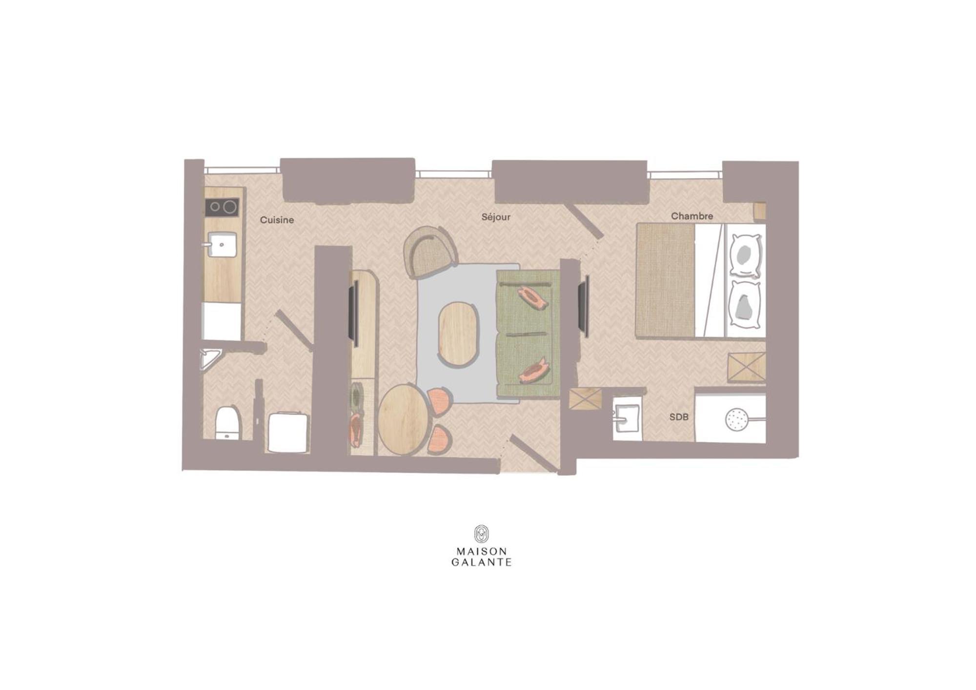 Apartment Maison Galante's With Services In La Madeleine - Opera Paris