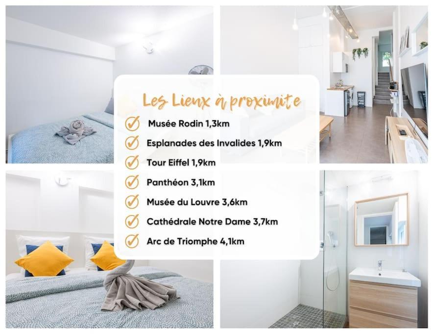 L'atelier Loft-invalides Tour Eiffel- 6 Pers-2 Chambres - Cosy Appartement
