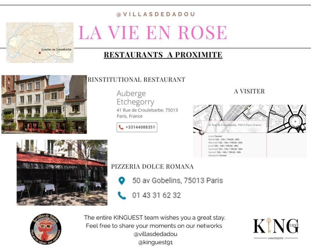 Luxury La Vie En Rose Place D'italie Croulebarbe Parking Et Terrasse * Paris