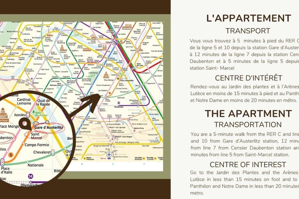 New 1 Bedroom - Jardin Des Plantes-gobelins- 5eme Apartment Paris