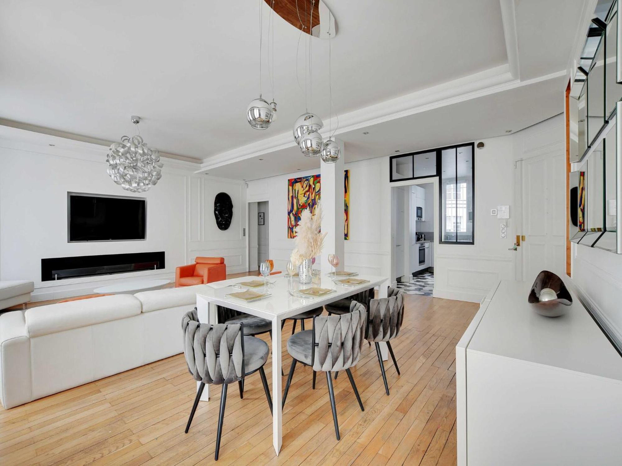 Sophisticated Appt 4 Bdr 8p - 17e Porte D'asnieres Apartment *